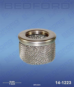 Graco 181-072 Bedford 14-1223 Inlet Filter, 1" NPT(f), 16 mesh, stainless steel, double screen (1587337003043)