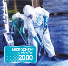 Load image into Gallery viewer, Ansell MICROCHEM® by AlphaTec™ 2000 COMFORT Coveralls with Hoods - Medium - 25/Pack