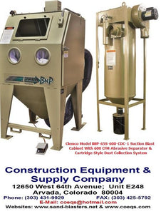 Clemco BNP 65 Suction Blast Cabinet - Coventional Single Phase - BNP-65S-600 CDC