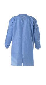 DuPont™ ProClean® 2. Protective Lab Coat with Traditional Collar - Pockets and Knit Cuffs - Blue - Medium - 30/Pack