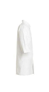 DuPont™ Tyvek® IsoClean® Lab Coat - Serged Seams - Collar - Open Wrists - Raglan Sleeve Design - Front Snap Closure - 2 Front Pockets and Chest Pocket - White - Large - 30/Pack