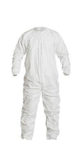 Load image into Gallery viewer, DuPont™ Tyvek® IsoClean® Coverall. Bound Seams. Bound Neck. Dolman Sleeve Design. Covered Elastic Wrists and Ankles. Zipper Closure. White. - 5X - 25/Pack - Option OS