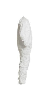 DuPont™ Tyvek® IsoClean® Coverall. Bound Seams. Bound Neck. Dolman Sleeve Design. Covered Elastic Wrists and Ankles. Zipper Closure. White. - Medium - 25/Pack - Option OS