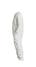Load image into Gallery viewer, DuPont™ Tyvek® IsoClean® Coverall. Bound Seams. Bound Neck. Dolman Sleeve Design. Covered Elastic Wrists and Ankles. Zipper Closure. White. - 5X - 25/Pack - Option OS
