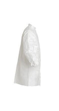 Load image into Gallery viewer, DuPont™ Tyvek® IsoClean® Frock - Serged Seams - High Mandarin Collar with Snap - Set Sleeve Design - Elastic Wrists - Front Snap Closure - White - 2X - 30/Pack