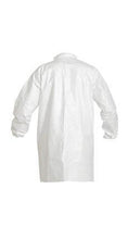 Load image into Gallery viewer, DuPont™ Tyvek® IsoClean® Frock - Serged Seams - High Mandarin Collar with Snap - Set Sleeve Design - Elastic Wrists - Front Snap Closure - White - 2X - 30/Pack