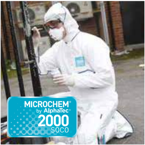 Ansell MICROCHEM® by AlphaTec™ 2000 COMFORT Coveralls with Hoods - Medium - 25/Pack