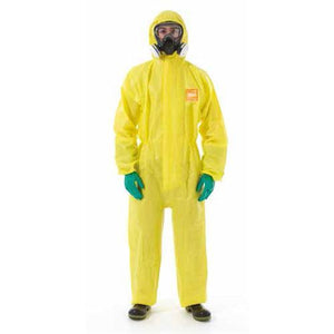 Ansell MICROCHEM® by AlphaTec™ 3000 Coverall w/ 2-Piece Respirator Fit Hood, Double Zip Closure, Double Cuffs - 3X - 6/pack