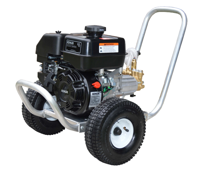 Pressure-Pro 3300 PSI @ 2.5 GPM AR Pump Direct Drive Gas Kohler Engine Cold Water Pressure Washer - Cartv