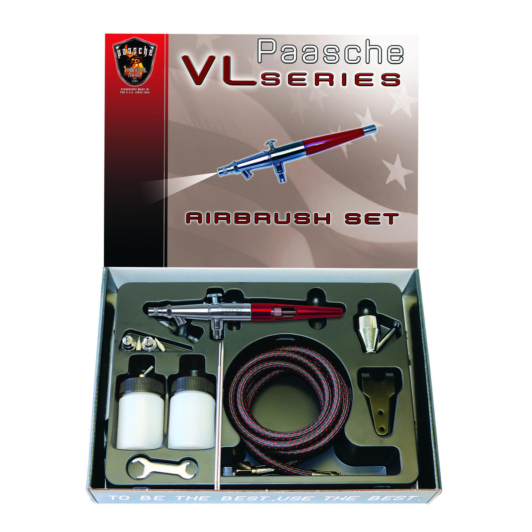 VL Series Airbrush Set W/Metal Handle & All Three Heads (1587355156515)